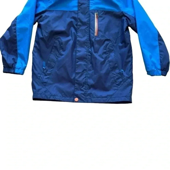 KID1234 Boys Blue Hooded  Rain  Waterproof Hooded Jacket Coat SZ 6-7 #2229 - Picture 5 of 12